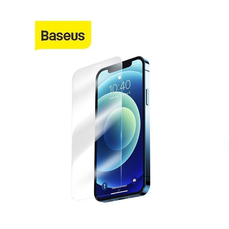 Bộ 2 kính cường lực Baseus Tempered Glass Film chống bám vân tay dày 0.3mm dành cho iPhone 12/12 Pro 6.1 inch