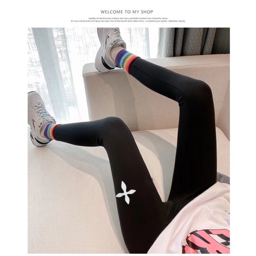 Quần Legging Lưng Cao Hoạ Tiết Da Cá Mập Thiết Kế Ôm Sát Tôn Dáng