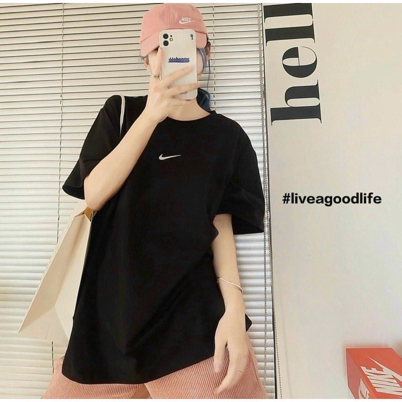 Áo thun LOGO Unisex tay lỡ phom rộng , Áo phông Oversize nam nữ