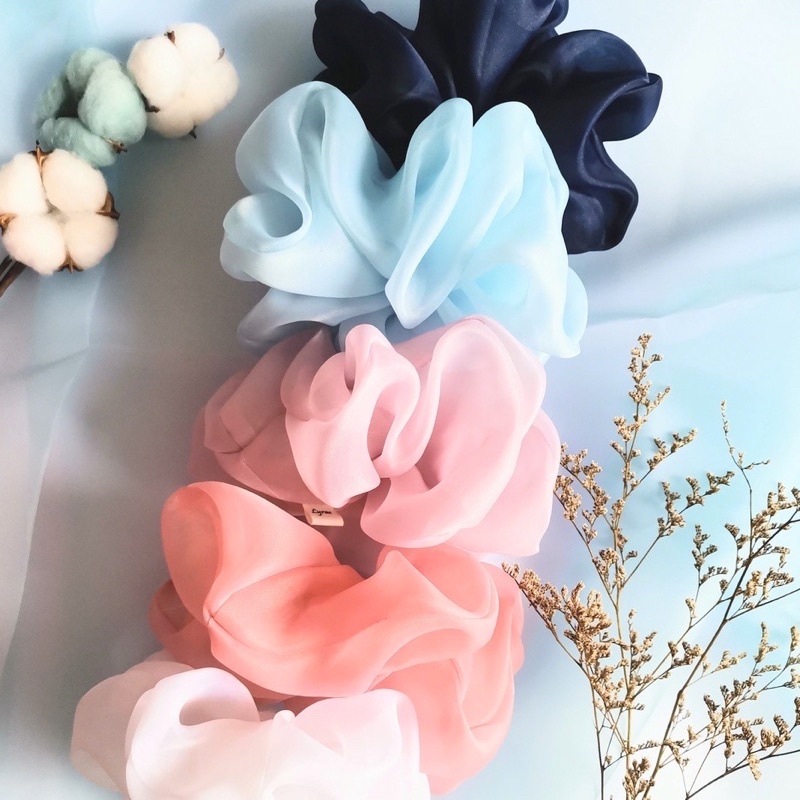Dây cột tóc Scrunchies màu trơn cho nữ
