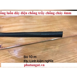 Ống Fiber luồn dây điện chống trầy chống cháy sợi thuỷ tinh size 4mm bó 10m