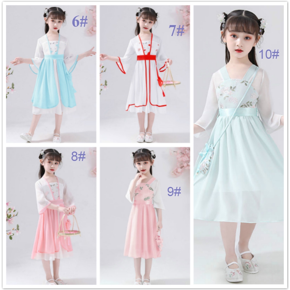 Đầm Hán Phục Chất Liệu Voan Phong Cách Trung Hoa Cho Bé