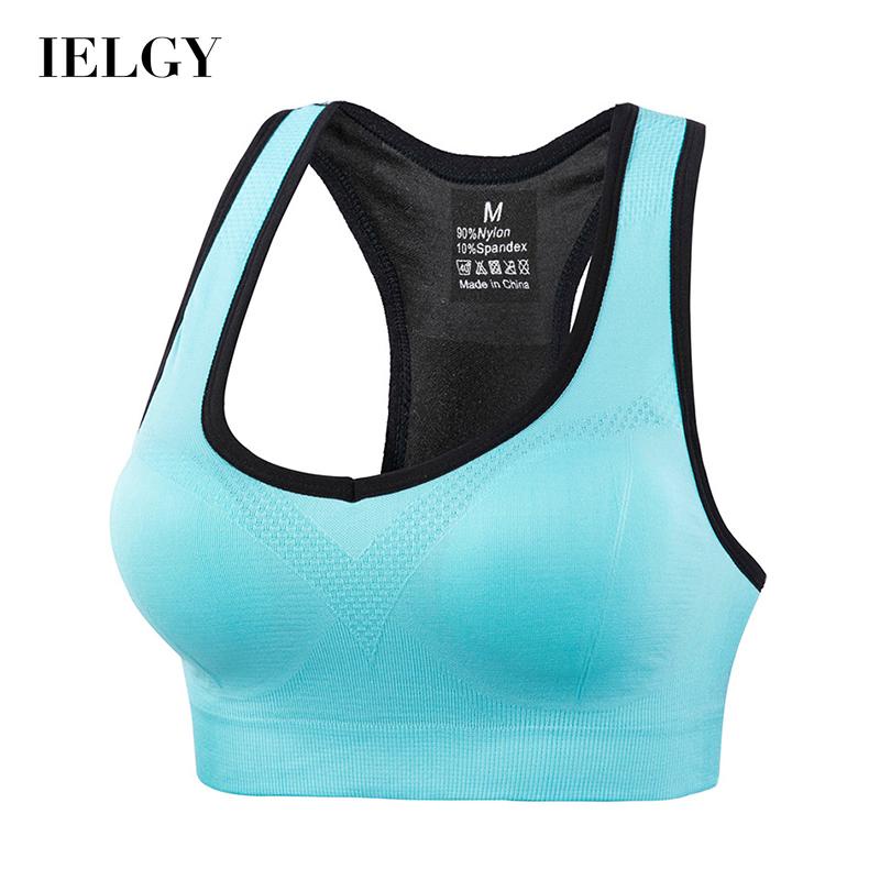 Áo ngực IELGY ôm gọn thoải mái phong cách thể thao dùng tập yoga chạy bộ plus size