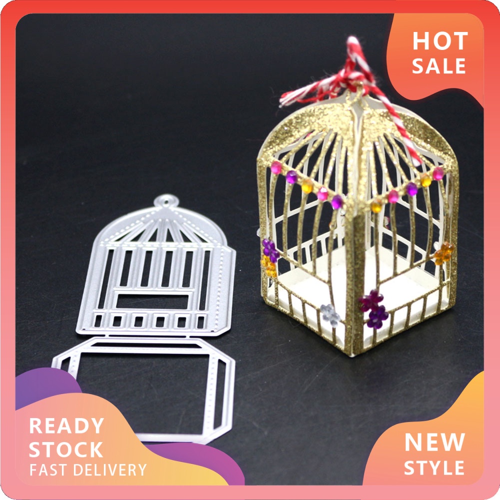 Khuôn cắt giấy làm từ kim loại tạo hình hộp quà trang trí Scrapbook