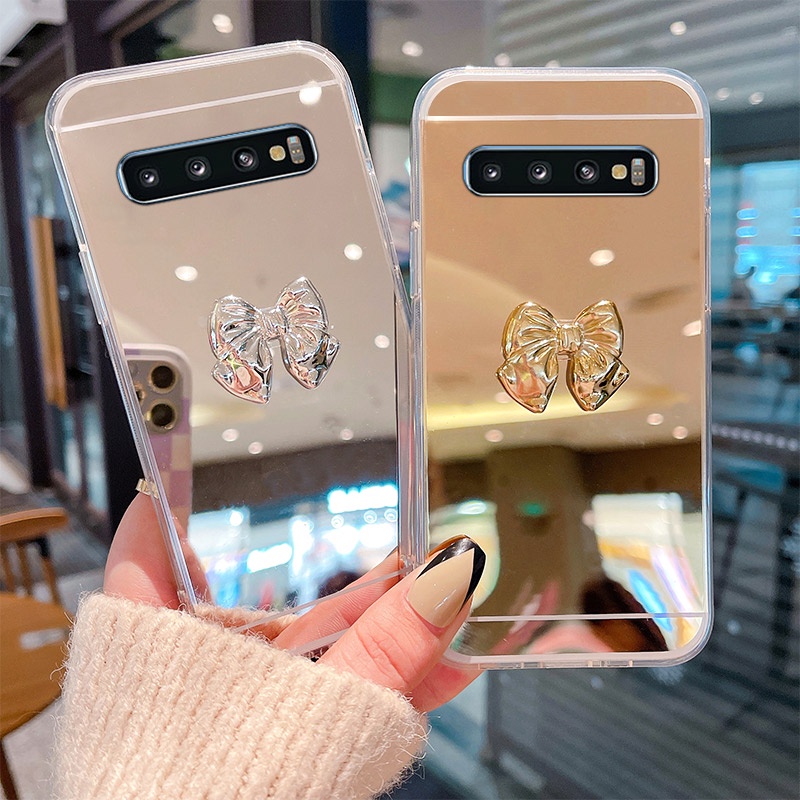 Ốp Điện Thoại Tráng Gương Viền Mềm Cho Samsung Galaxy S8 Plus S9 Plus S10 Plus