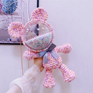 Set full PHỤ KIỆN DIY làm túi gấu/ thỏ trong suốt tặng kèm hạt xốp nhiều màu -Hot Tiktok