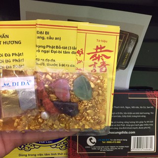Bộ cốt bát hương thất bảo DI ĐÀ cho bàn thờ THẦN TÀI kèm văn khấn xin bốc bát hương và Trú đại bi an vị bát hương.