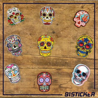 Sticker/ Patch vải ủi/là quần áo hình Đầu Lâu nhiều mẫu dùng ủi lên quần áo, mũ nón, phụ kiện