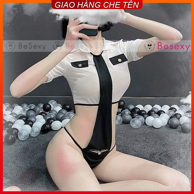 Đồ ngủ cosplay nữ cảnh sát gợi cảm tặng kèm vớ đùi