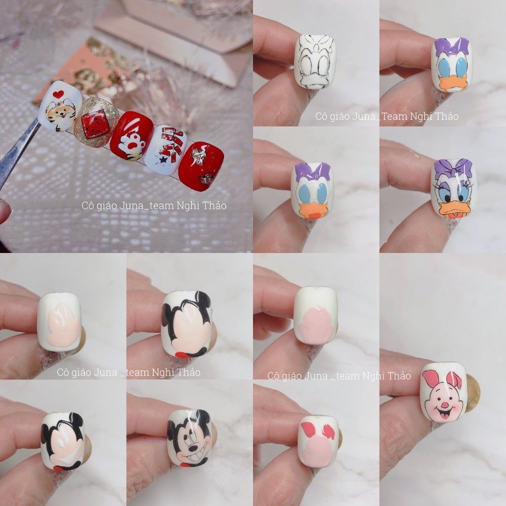 Móng mẫu vuông hàn quốc , móng giả tập sơn