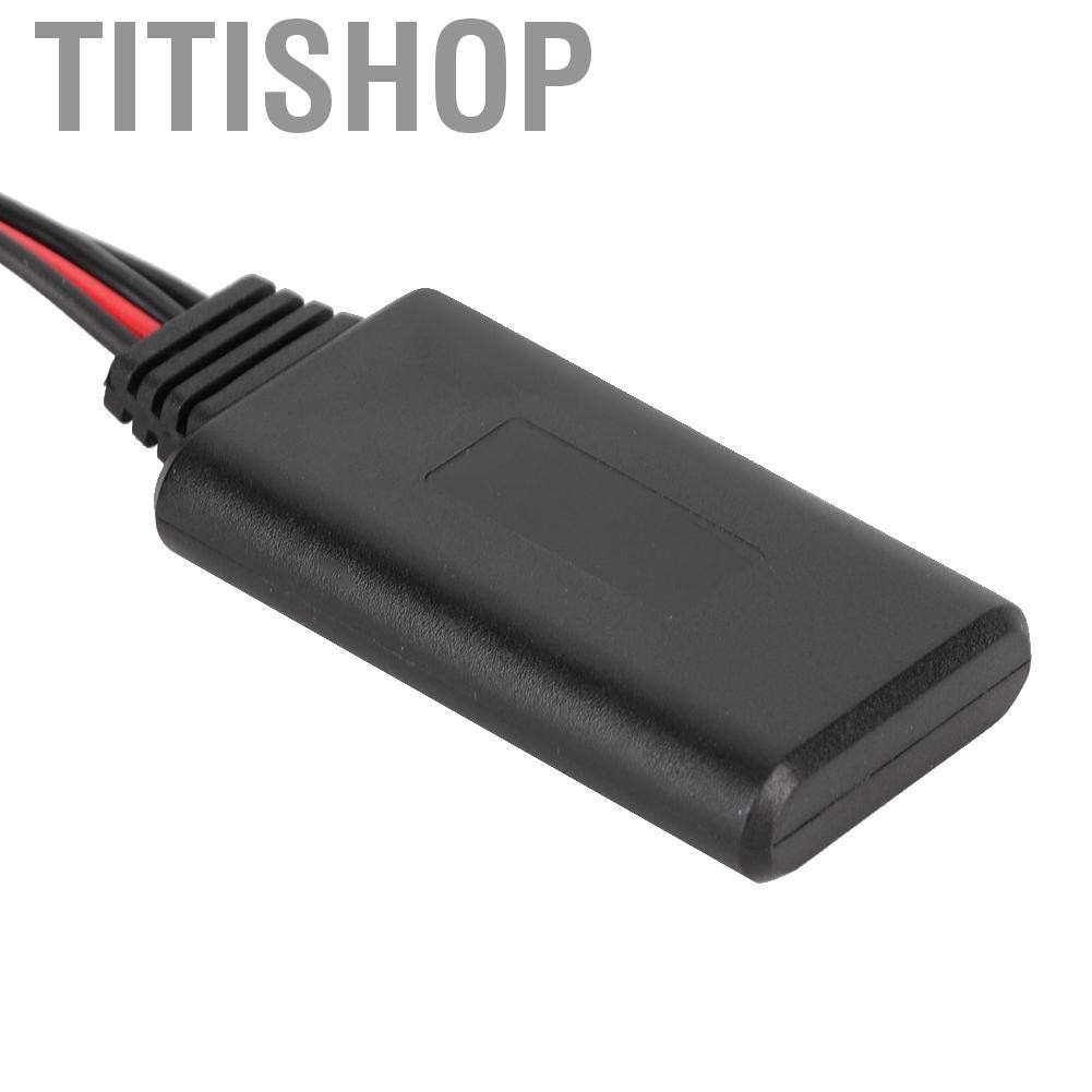 Titishop Car Bluetooth Adapter Wireless Audio Music MP3 AUX Black