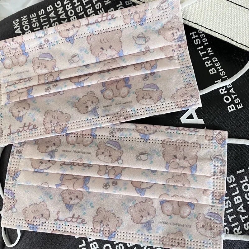 Khẩu trang cute Gấu latte Mask of the bear