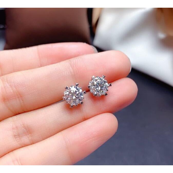 Thời trang bông tuyết mạ PT950 vòng kim cương bông tai vòng cổ trang sức thiết lập