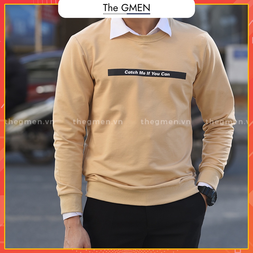 Áo nỉ nam The GMEN Text Sweater họa tiết in ấn tượng, bề mặt mềm mịn, giá tốt