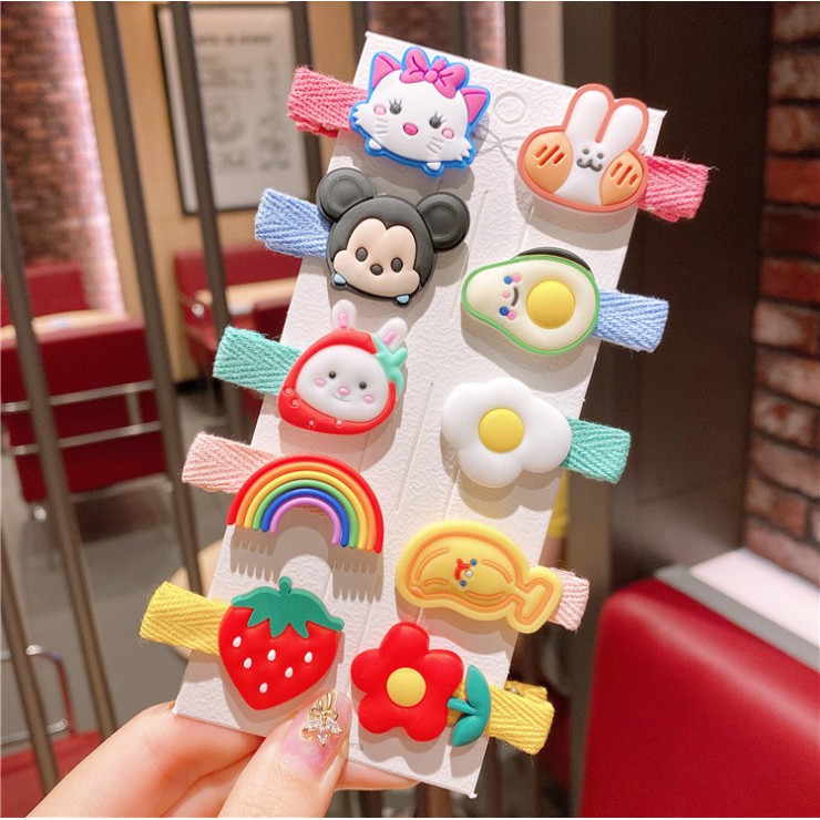 [Quà cho bé gái] Set 10 Kẹp Tóc Siêu Dễ Thương Cute Cho Bé Và Bạn Gái