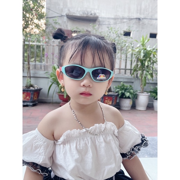 Kính râm thời trang gọng dẻo siêu chống bẻ mắt polarized cao cấp cho bé - Kính mát chống tia UV400 cho bé trai và bé gái