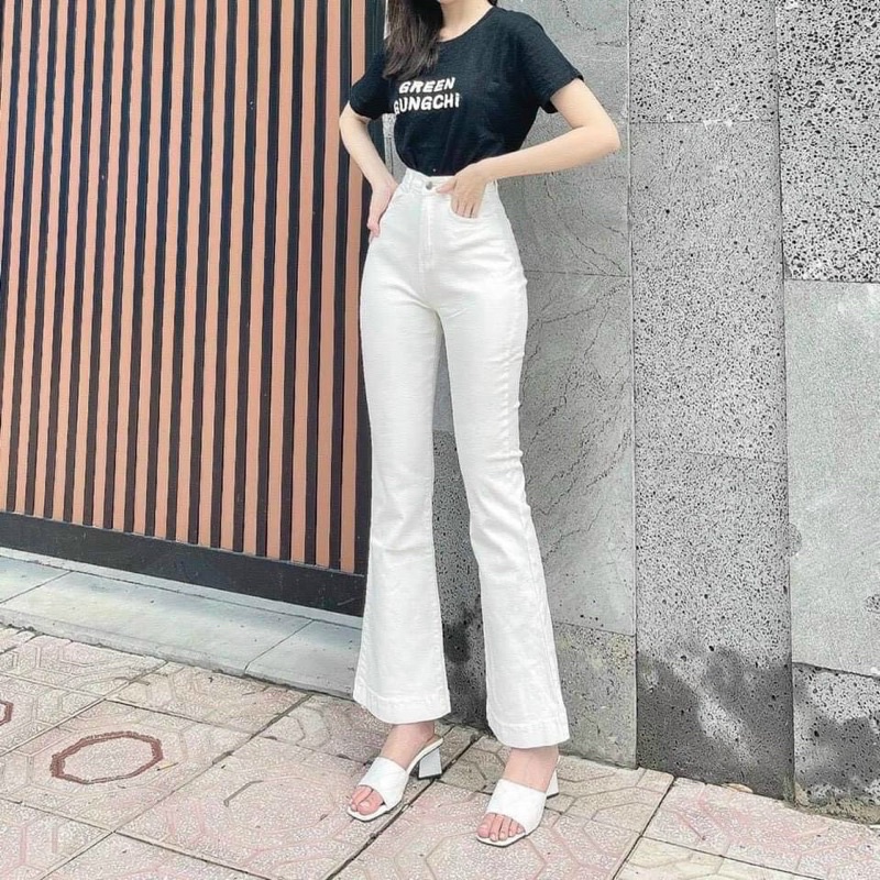 QUẦN JEAN NỮ ỐNG LOE CẠP CAO,CO GIÃN,GIÁNG DÀI | BigBuy360 - bigbuy360.vn