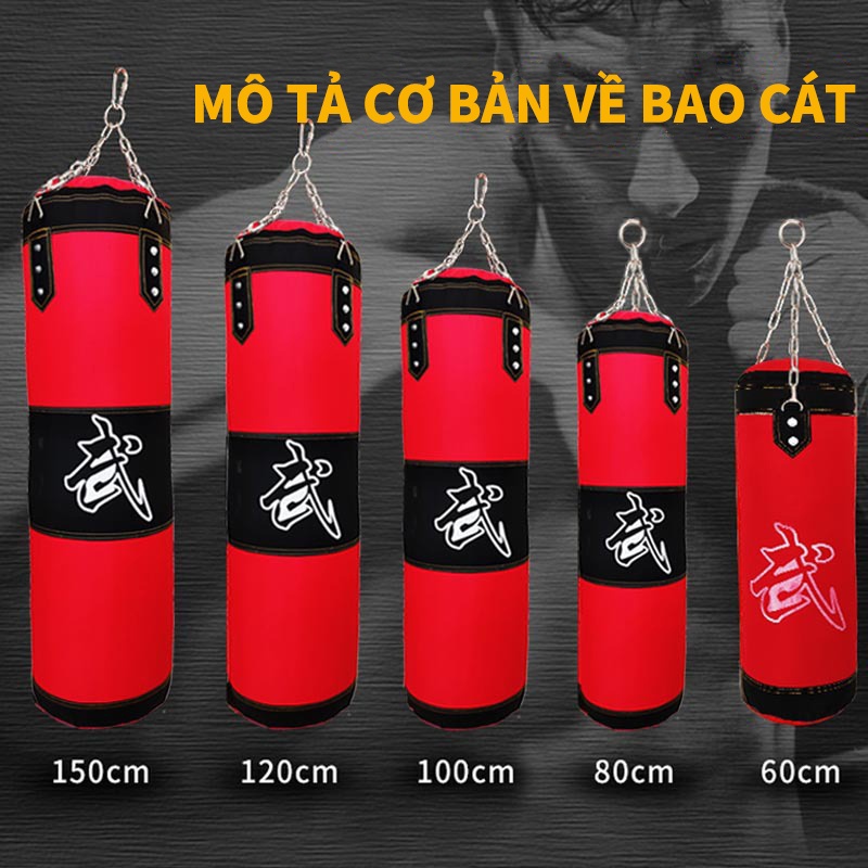 Bao cát đấm bốc da PU(không gồm cát) dụng cụ tập  dụng cụ tập boxing quyền anh tại　Bao cát trẻ em 60cm / người lớn 100cm