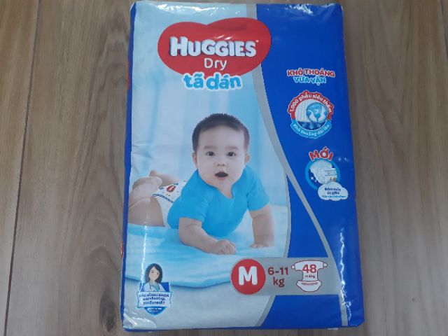 TẢ DÁN HUGGIES SIZE M (48M)