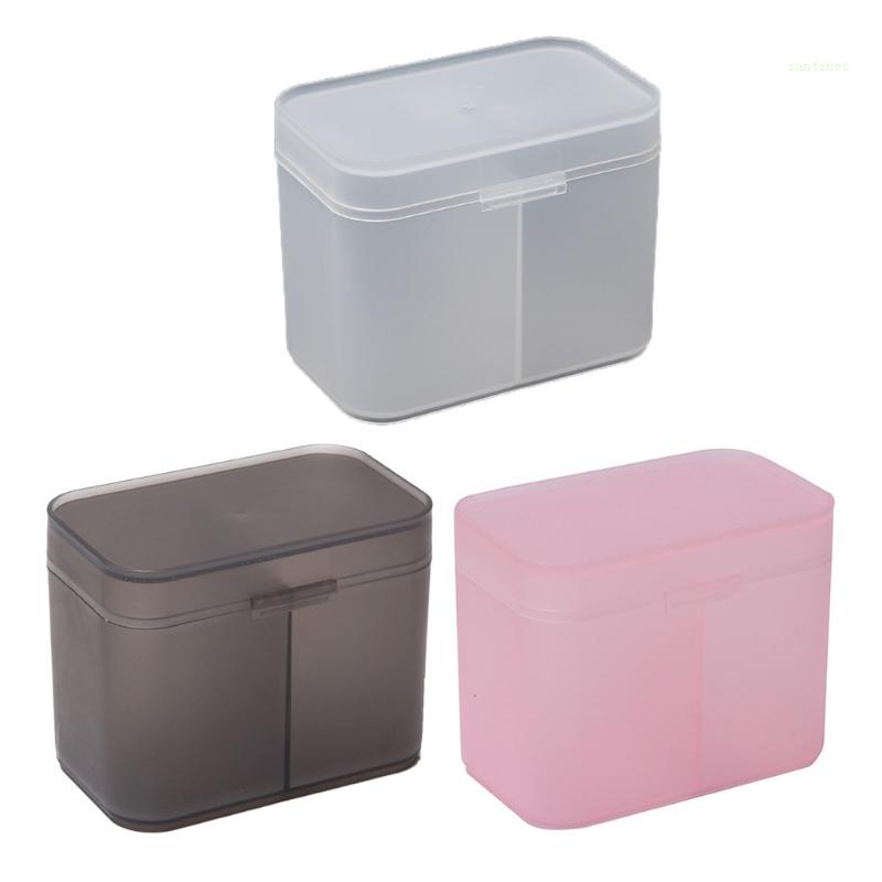 Hộp Nhựa Trong Suốt Đựng Tăm Bông Tẩy Trang Đa Năng