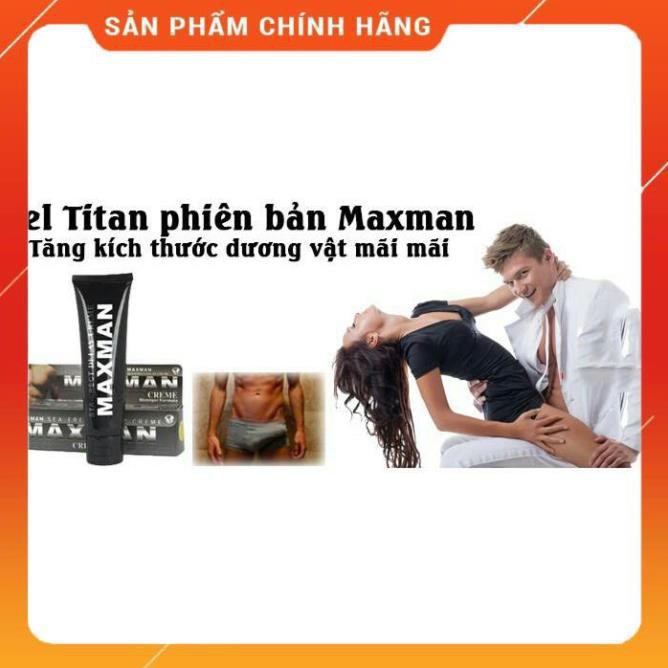 [Hàng USA] Gel Tăng Kích Thước Dương Vật MAXMAN - Chống xuất tinh sớm - Luôn Đưa Nàng Về Đích