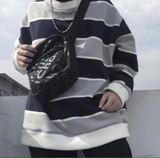 Áo Sweater Stripe - Unisex Nam Nữ