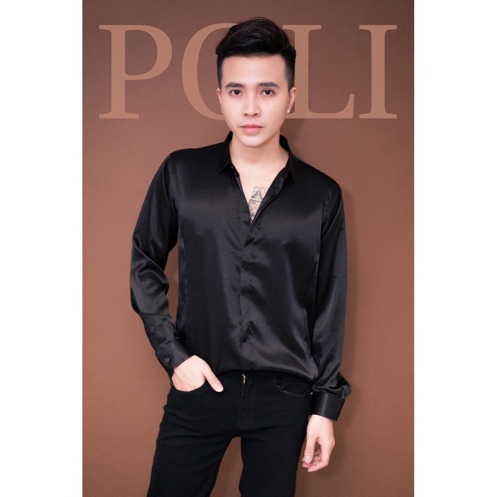 Áo sơ mi lụa bóng POLI | BigBuy360 - bigbuy360.vn