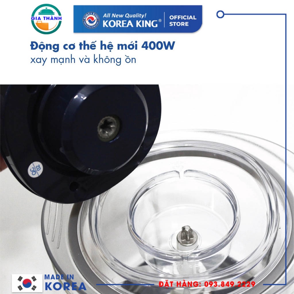 Máy xay thịt 1Lit, 1.5Lit Công suất 400w Chính hãng Korea King, Xay đa năng mọi loại thịt, gia vị hành tỏi ớt.