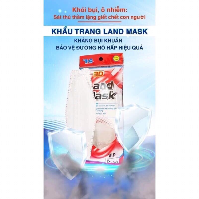 Khẩu trang 3d land mask KF94 vỏ đỏ