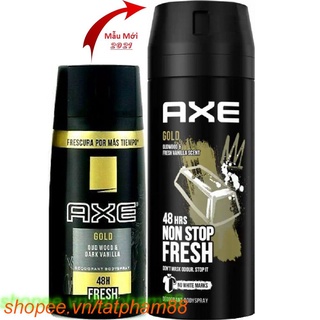 Xịt Khử Mùi 150Ml Axe Non Stop Gold, tatpham88 Chất Lượng Tạo Nên Niềm Tin.