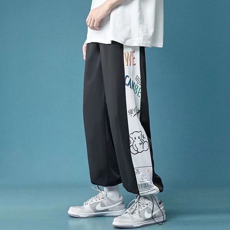 Quần Dài Thể Thao In Họa Tiết Gấu Hoạt Hình Phong Cách Harajuku Thời Trang Mùa Hè Cho Nam