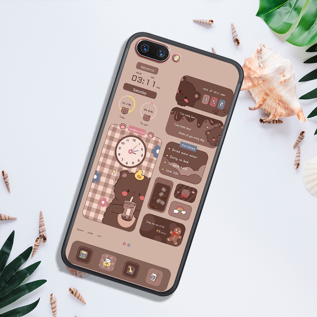 ỐP LƯNG OPPO A3S - A5 - A1K - A71 - A83 , IN HÌNH GẤU NÂU CHOCOLATE ĐÁNG YÊU.