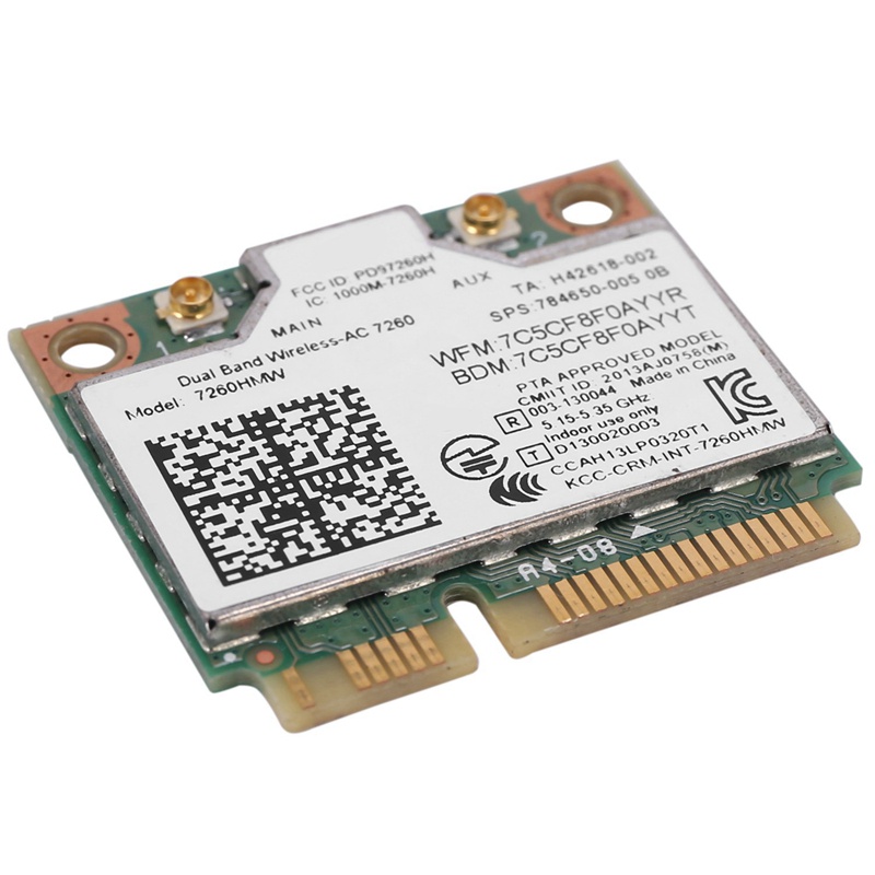 Bộ Chuyển Đổi Băng Tần Kép AC1200 Không Dây Cho Intel 7260 7260HMW AC PCI-E Card 2.4G / 5G Wifi + Bluetooth 4.0 Cho Dell / Sony / ACER / ASUS