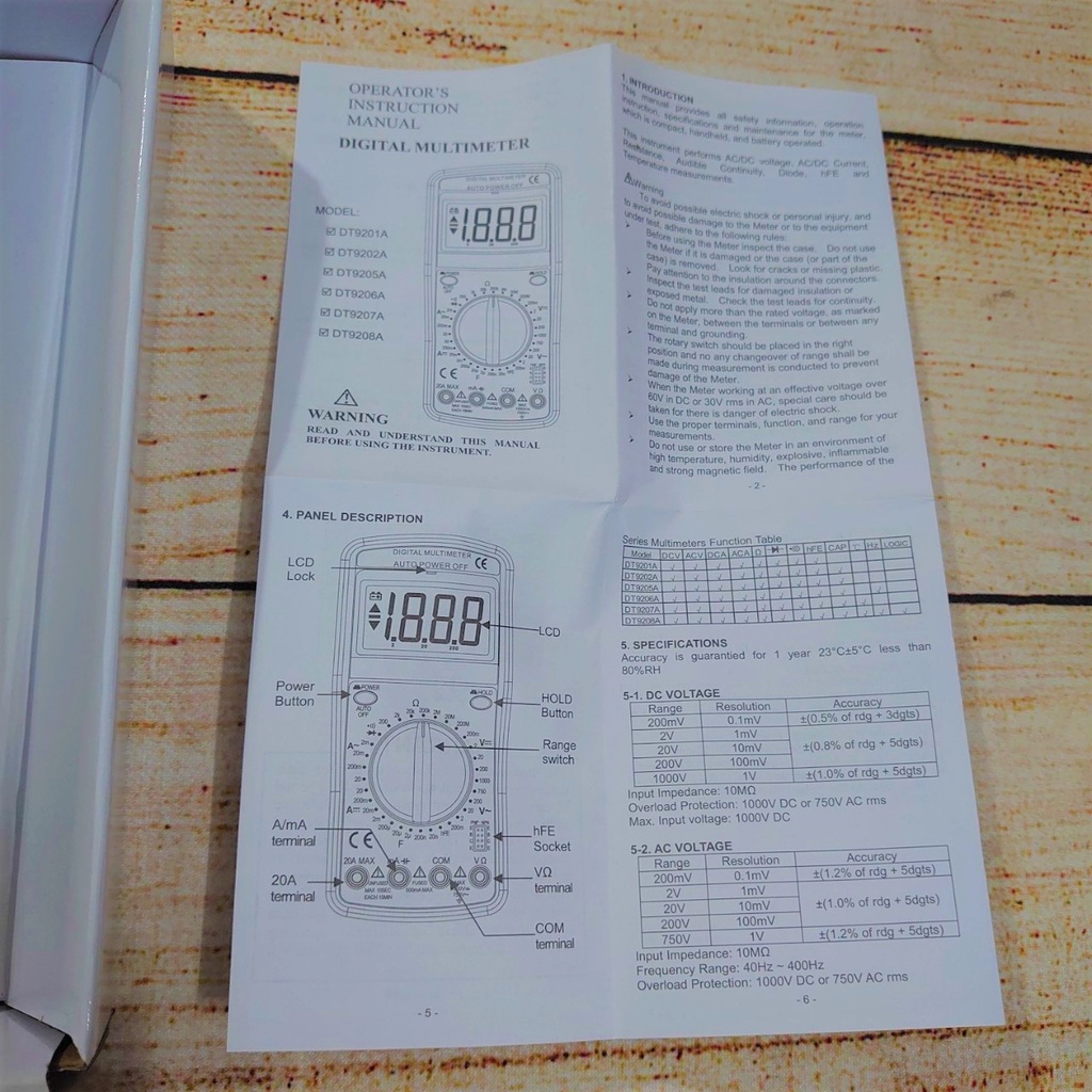 Đồng hồ đo điện vạn năng DT9025A, có sẵn pin, mẫu mới