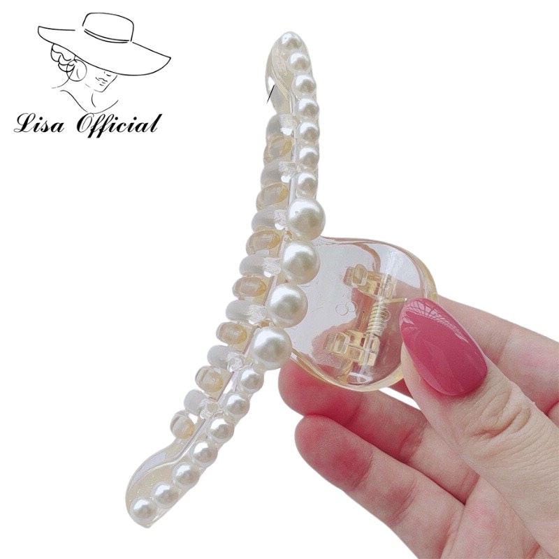 Kẹp Ngọc Trai 💖 Lisa Official 💖 Cặp tóc đính hạt ngọc trai nhân tạo phong cách Hàn Quốc - SV-38