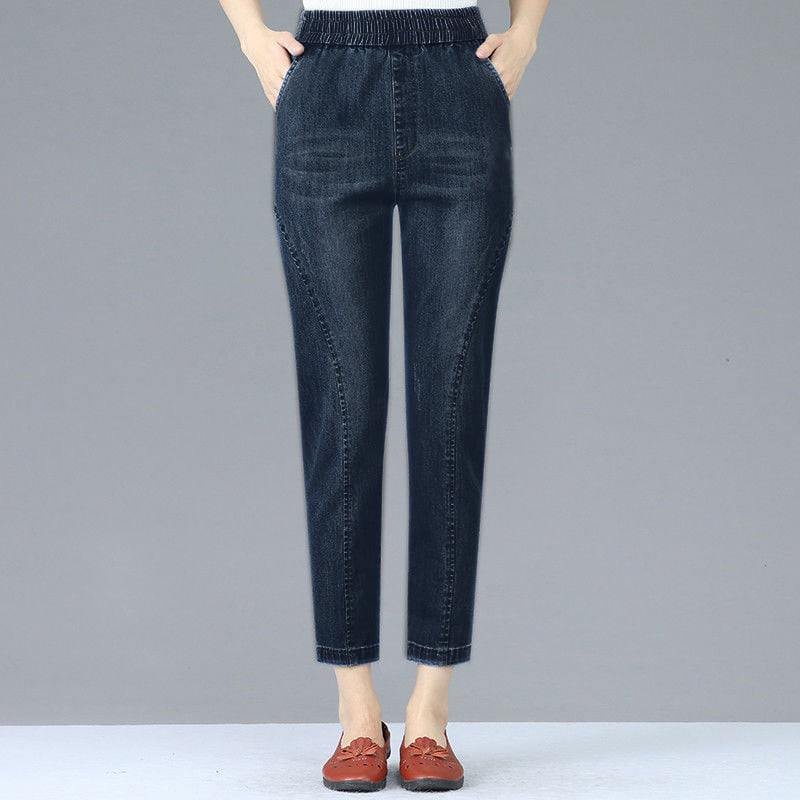 Quần jeans nữ cạp chun, quần bò nữ thiết kế phom nhỏ, phong cách đơn giản hợp thời trang- Có size nhỏ