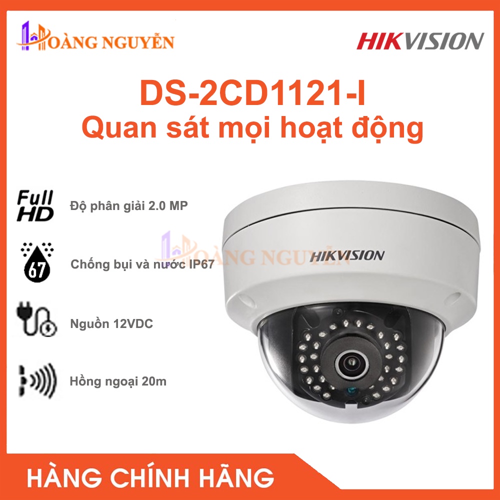 [NHÀ PHÂN PHỐI] Camera Hikvision DS-2CD1121-I - Tầm Xa Hồng Ngoại Lên Tới 30M - Chống Bụi Và Chống Nước IP67