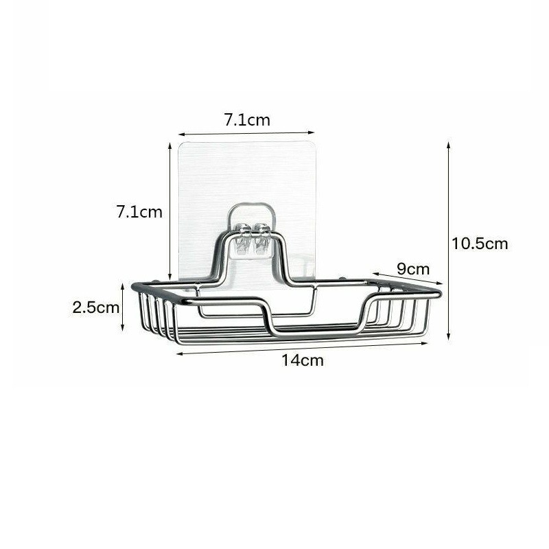 Giá Inox Dán Tường Nhà Tắm, Khay Kệ Xà Bông Dán Tường Giúp Cục Xà Bông Tắm Nhanh Khô. Kingler 4039