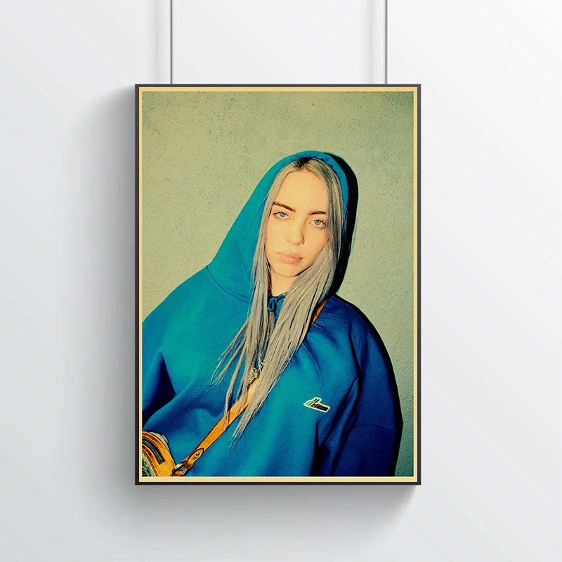 Poster dán tường hình Billie Eilish phong cách cổ điển