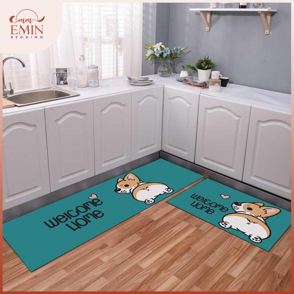 Thảm bếp cao cấp dài chống trượt 3D EMIN Bedding