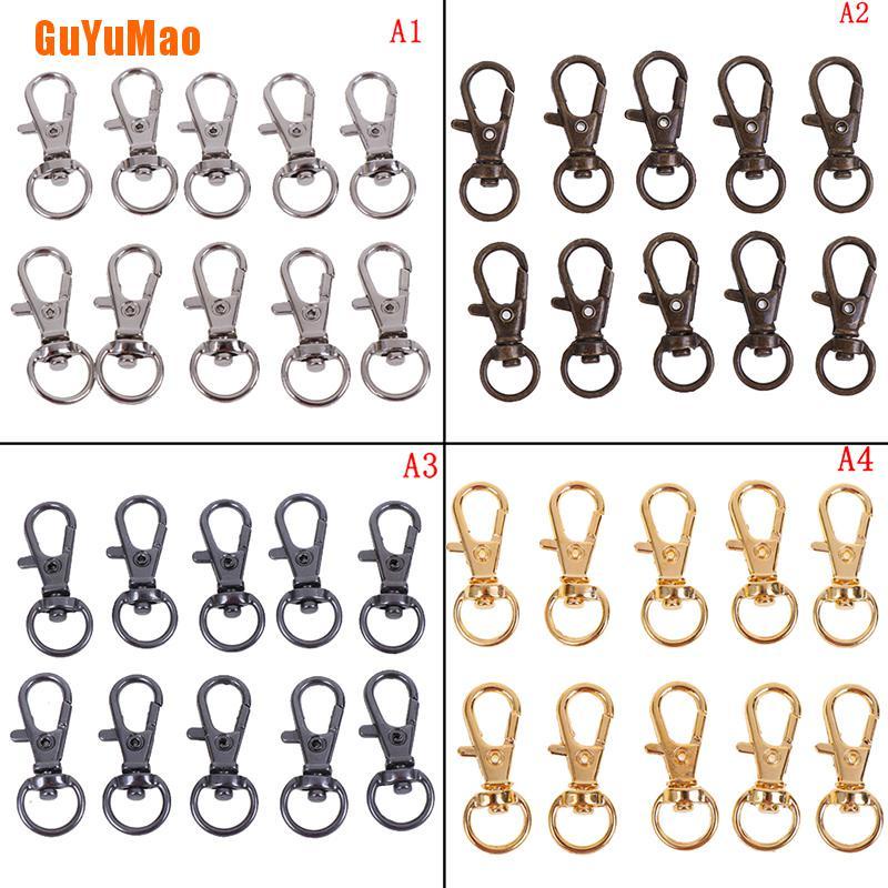 Set 10 Móc Kẹp Càng Cua Xoay Tự Làm Móc Khóa/Túi Xách