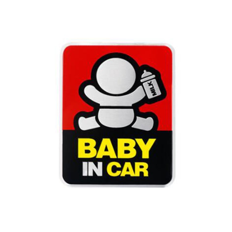 Tem, Decal 3D Hợp Kim cao cấp baby in the car dán đuôi xe ô tô/ Mã sản phẩm H40311