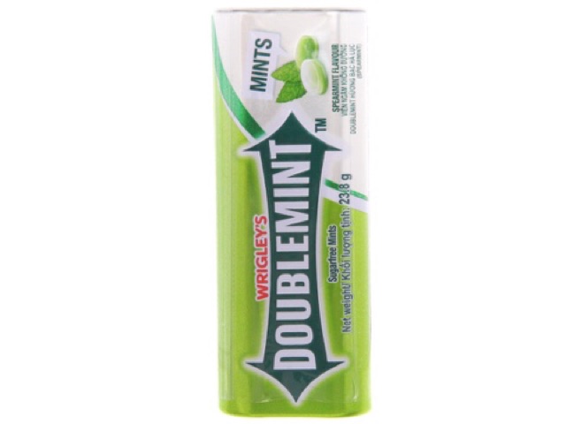 Viên ngậm không đường Doublemint hương bạc hà 23.8g-bạc