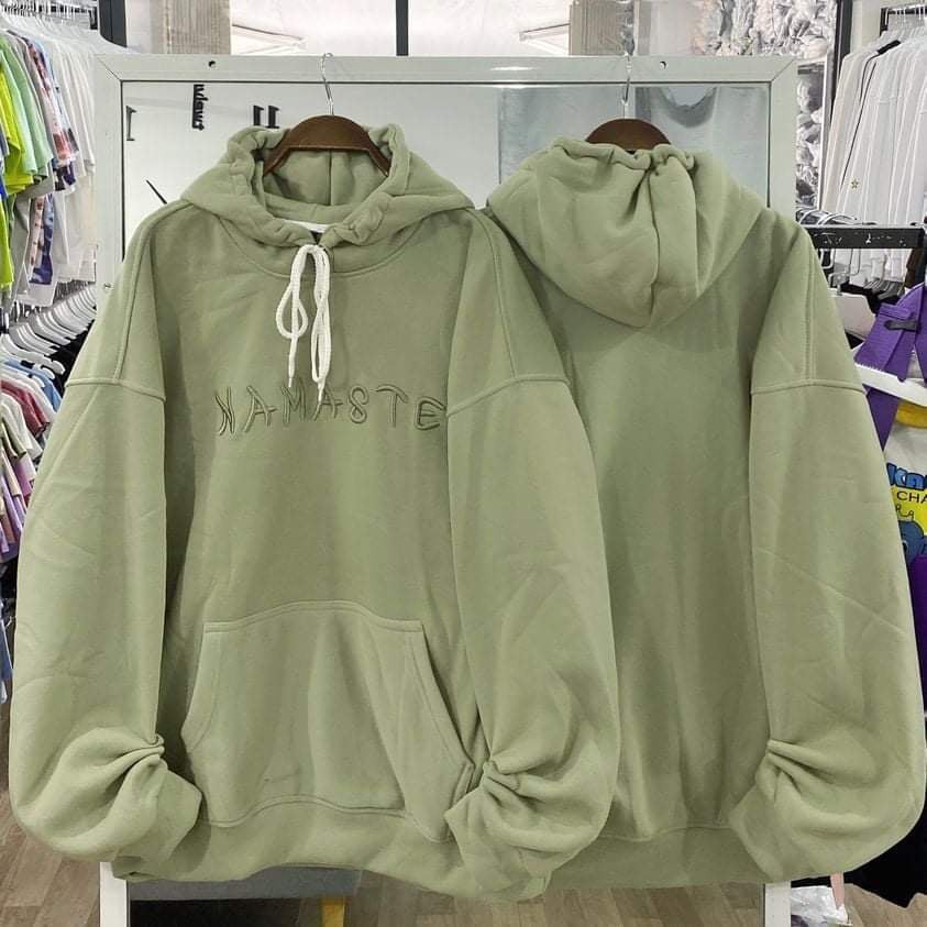 Áo Hoodies nỉ ngoại tay phồng cánh dơi Unisex thêu chữ thời trang H030