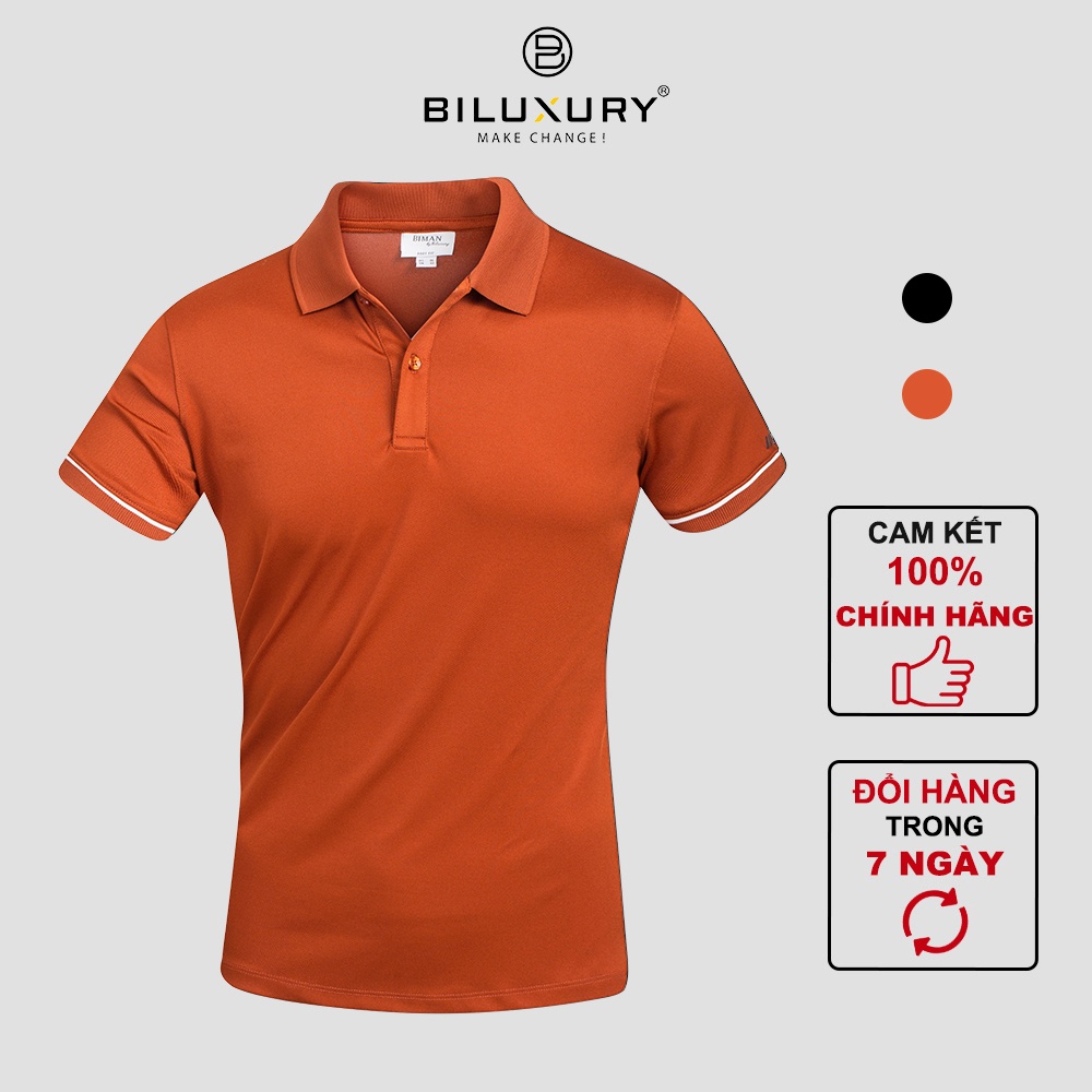 Áo polo nam thun cổ bẻ Biman by Biluxury bo tay phối màu trẻ trung lịch lãm 5APCT013 | BigBuy360 - bigbuy360.vn