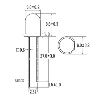 LED Đục Phi 5mm - Gói 10 con