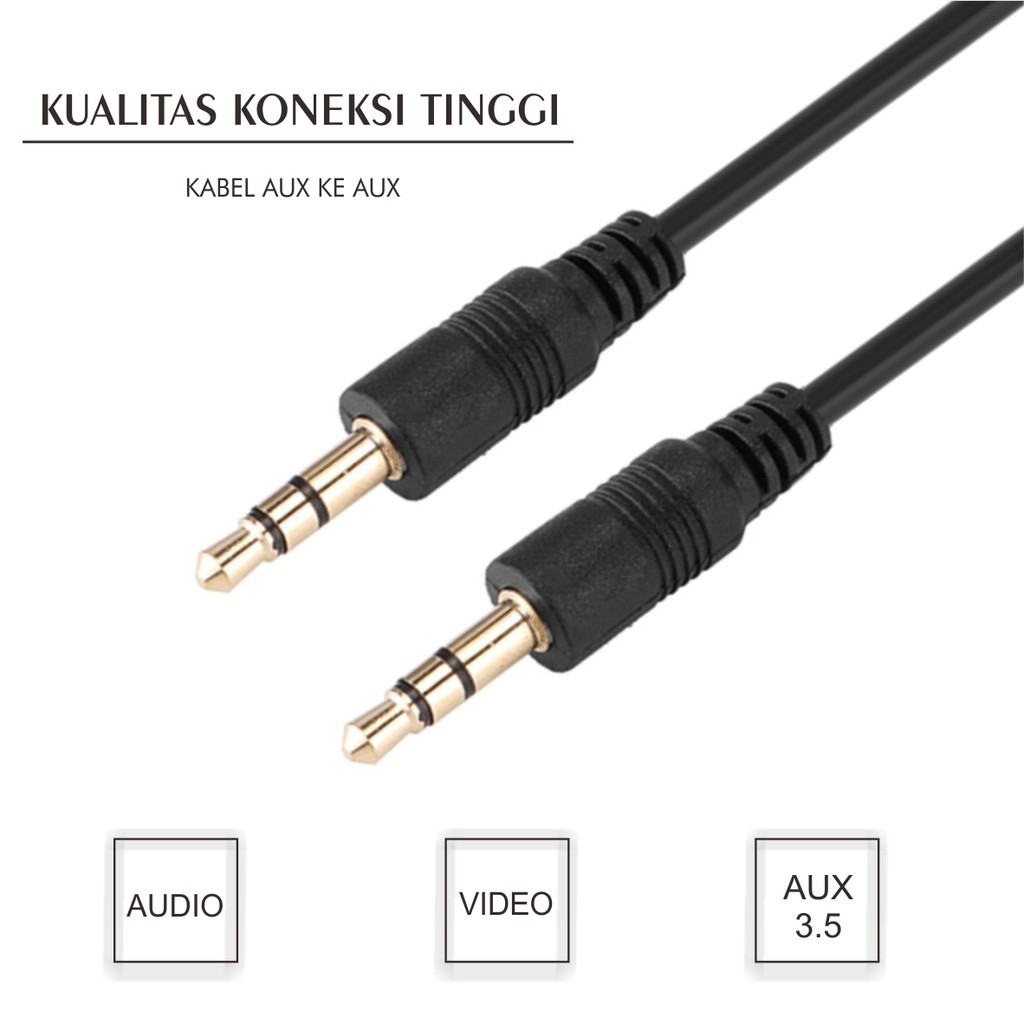 Dây cáp chuyển đổi từ cổng 3.5mm sang cổng AUX cho loa MP3 xe hơi 1.5m