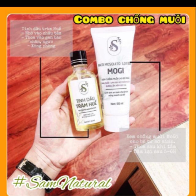 [Combo ưu đãi] Tinh dầu tràm nguyên chất giữ ấm giảm ho đuổi côn trùng an toàn cho cả bé sơ sinh Sam Natural