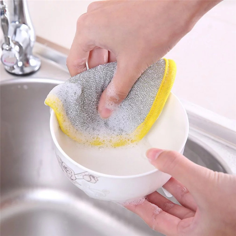 Miếng Bọt Biển Rửa Chén Hình Tròn Tiện Dụng