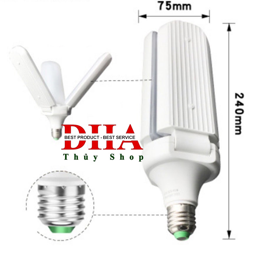 ĐÈN LED QUẠT 3 CÁNH 45W SIÊU TIẾT KIỆM ĐIỆN - THIẾT BỊ CHIẾU SÁNG THÔNG MINH CÓ THỂ ĐIỀU CHỈNH GÓC ĐỘ CÁNH
